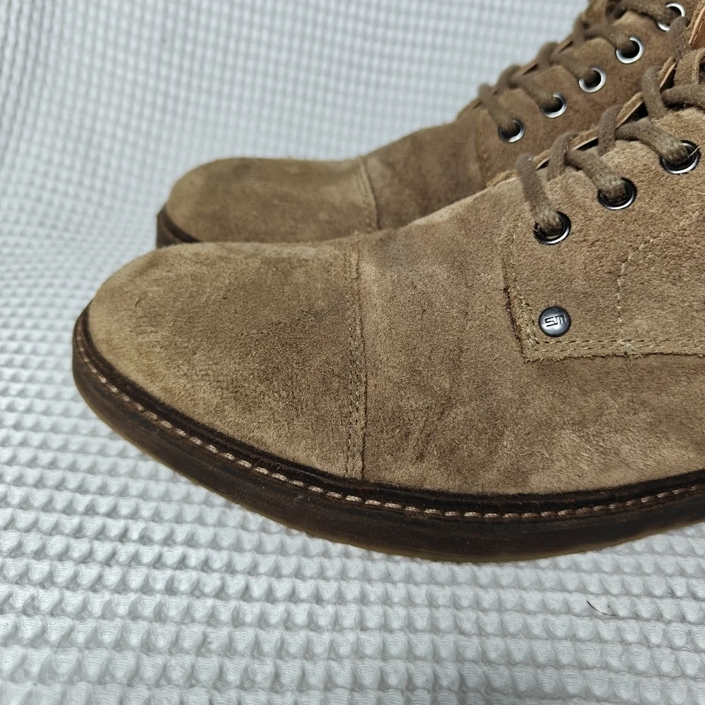 Steve Madden Packer Cap Toe Suede Chukka Boot In Dark Taupe Suede Men's Size 10